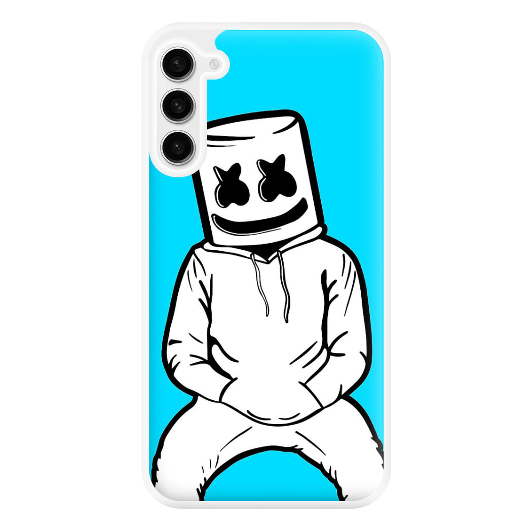 Blue White Helmet DJ Phone Case for Galaxy S23FE