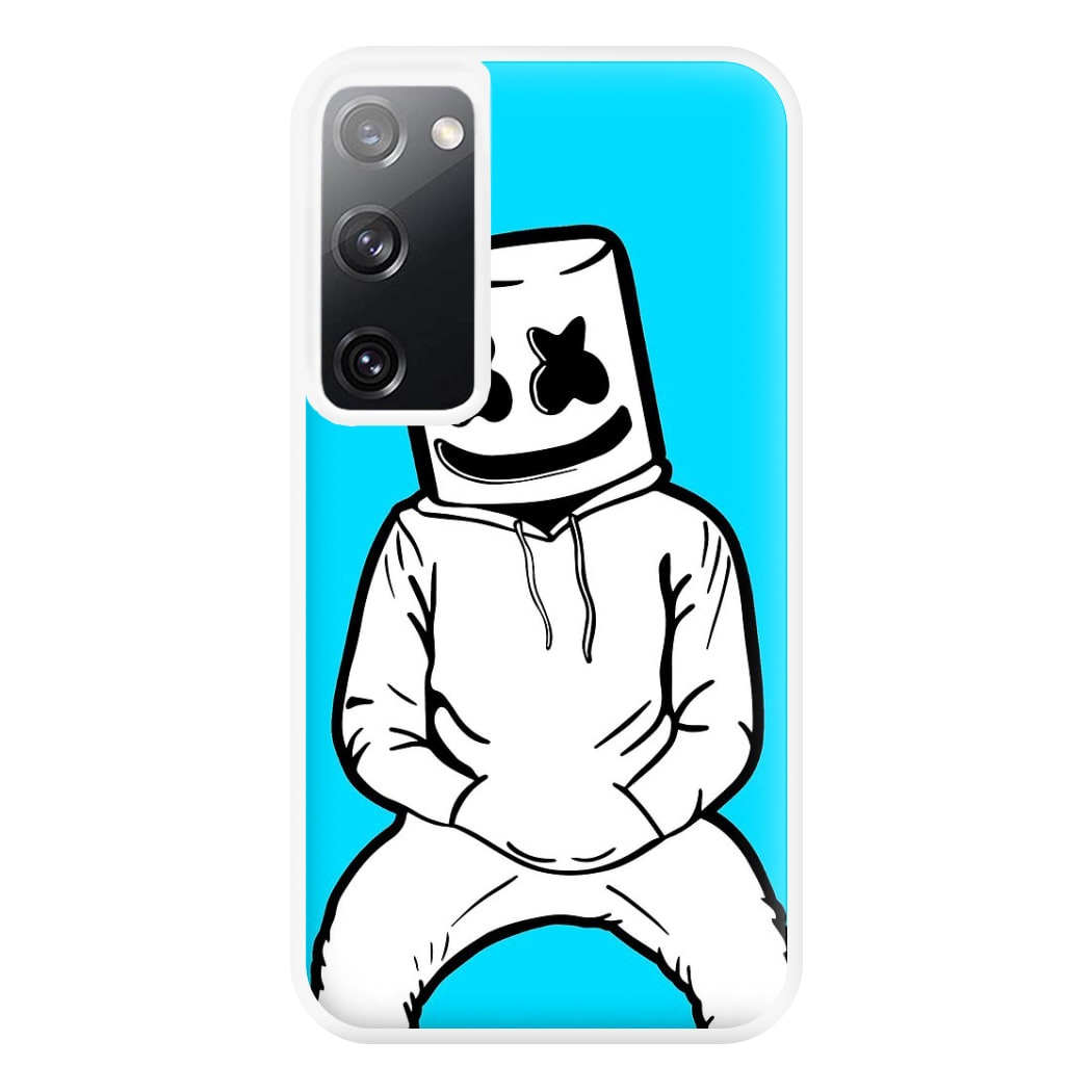 Blue White Helmet DJ Phone Case for Galaxy S20