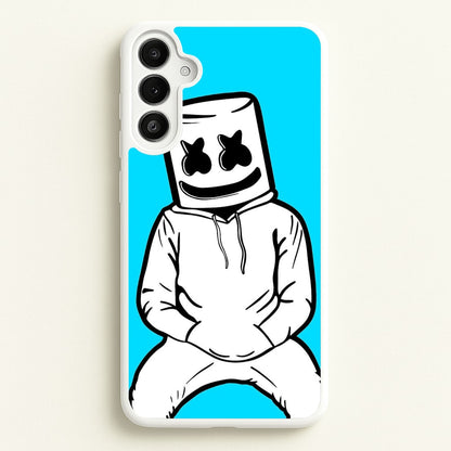 Blue White Helmet DJ  - Marshmello Phone Case for Galaxy A34