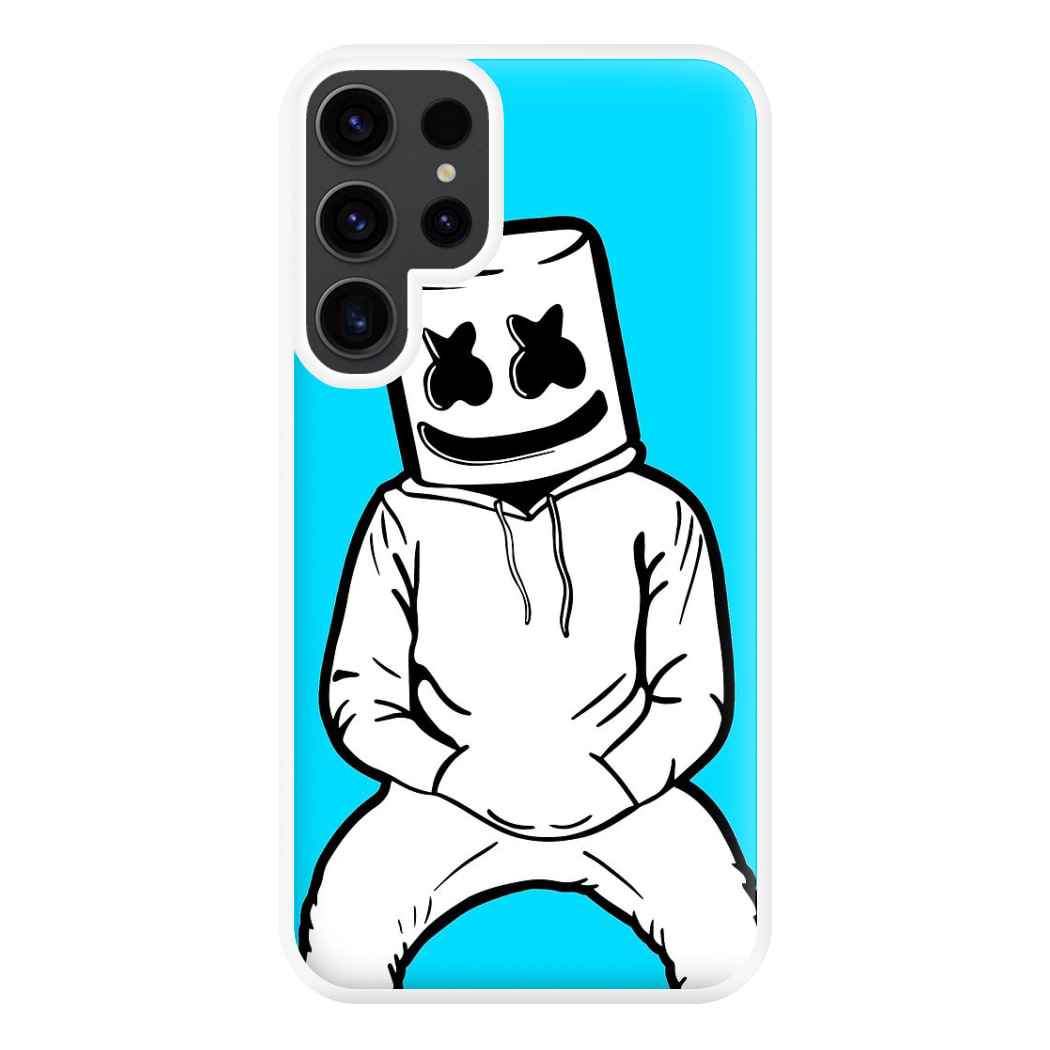 Blue White Helmet DJ Phone Case for Galaxy S23 Ultra