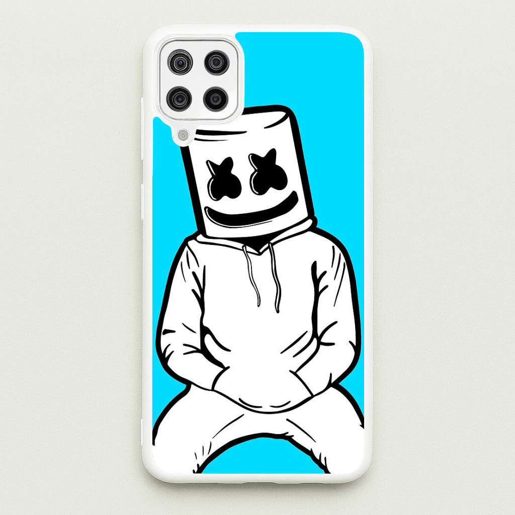 Blue White Helmet DJ  - Marshmello Phone Case for Galaxy A12