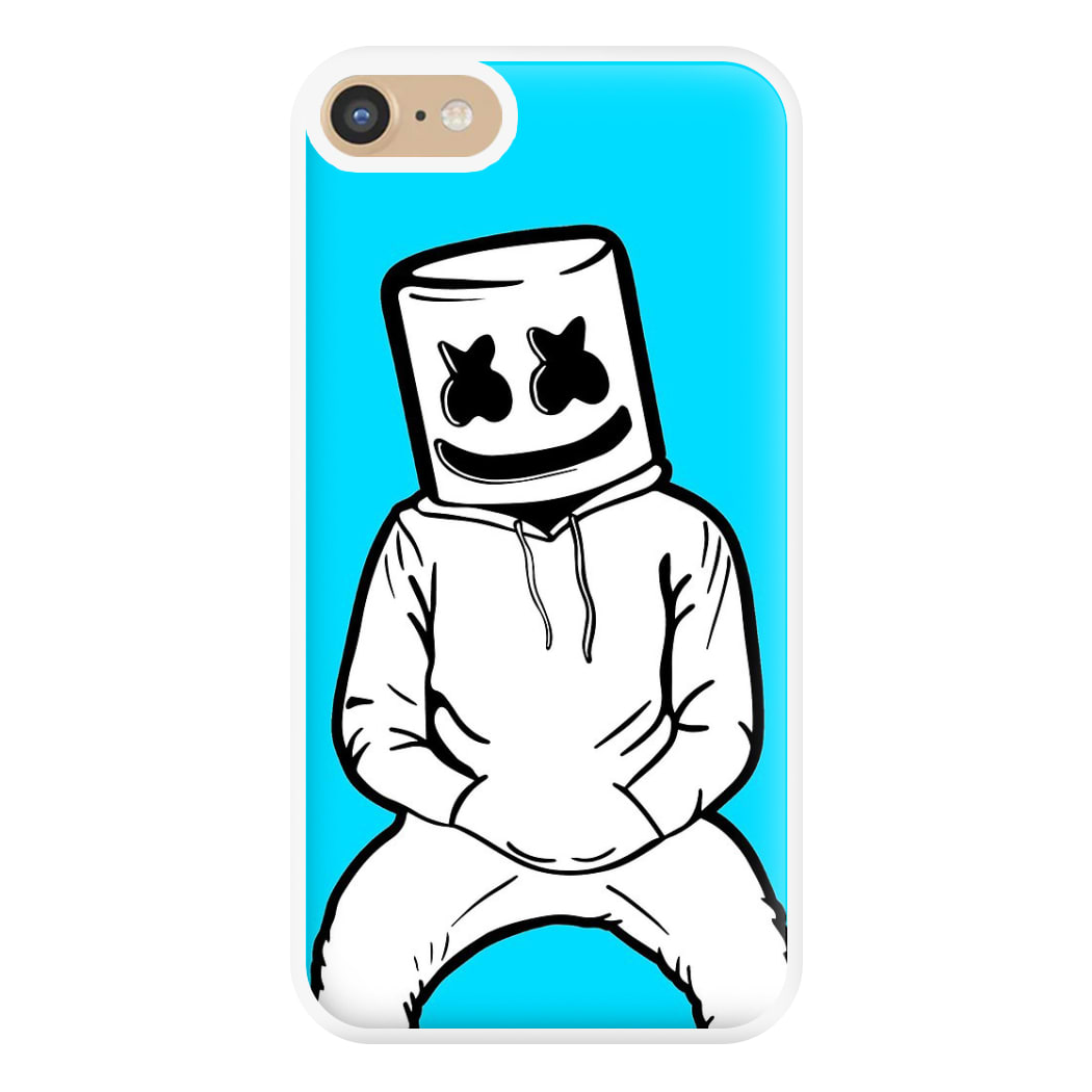 Blue White Helmet DJ Phone Case for iPhone 6 / 7 / 8 / SE