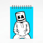 Blue White Helmet DJ Notebook 4