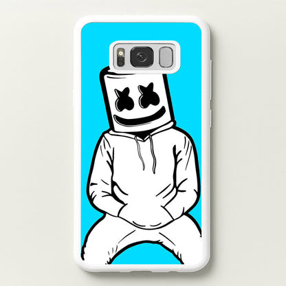 Blue White Helmet DJ  - Marshmello Phone Case for Galaxy S8 Plus