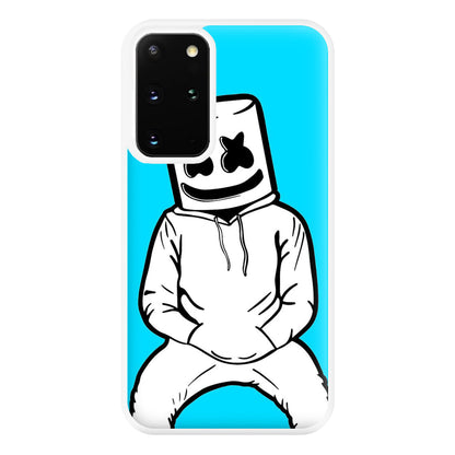 Blue White Helmet DJ Phone Case for Galaxy S20 Plus