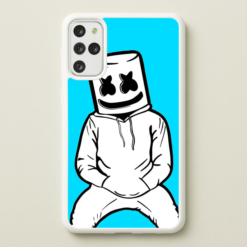 Blue White Helmet DJ  - Marshmello Phone Case for Galaxy S20 Plus