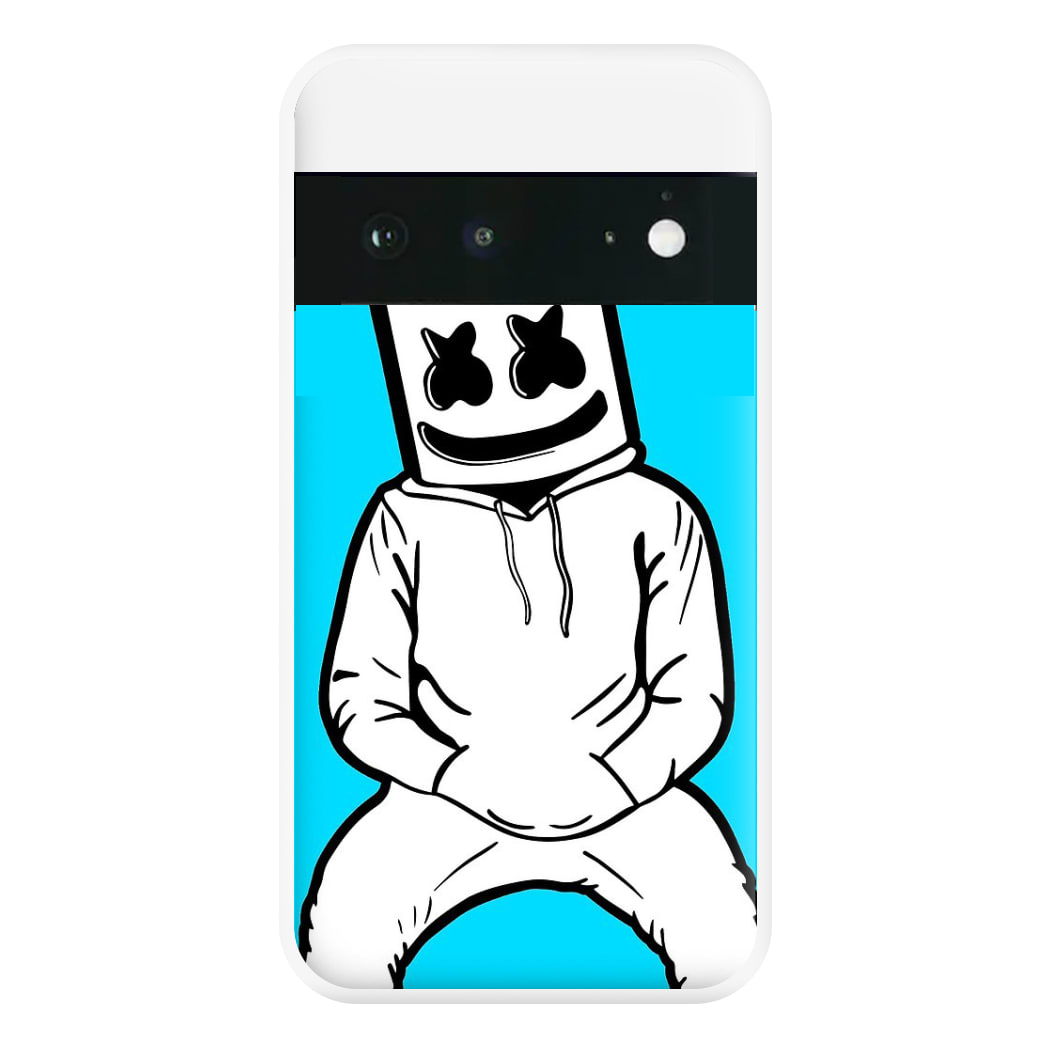 Blue White Helmet DJ Phone Case for Google Pixel 6a