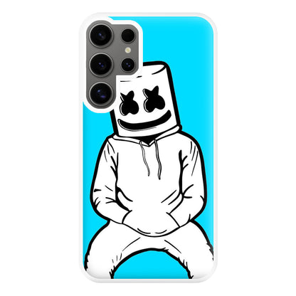 Blue White Helmet DJ Phone Case for Galaxy S24 Ultra