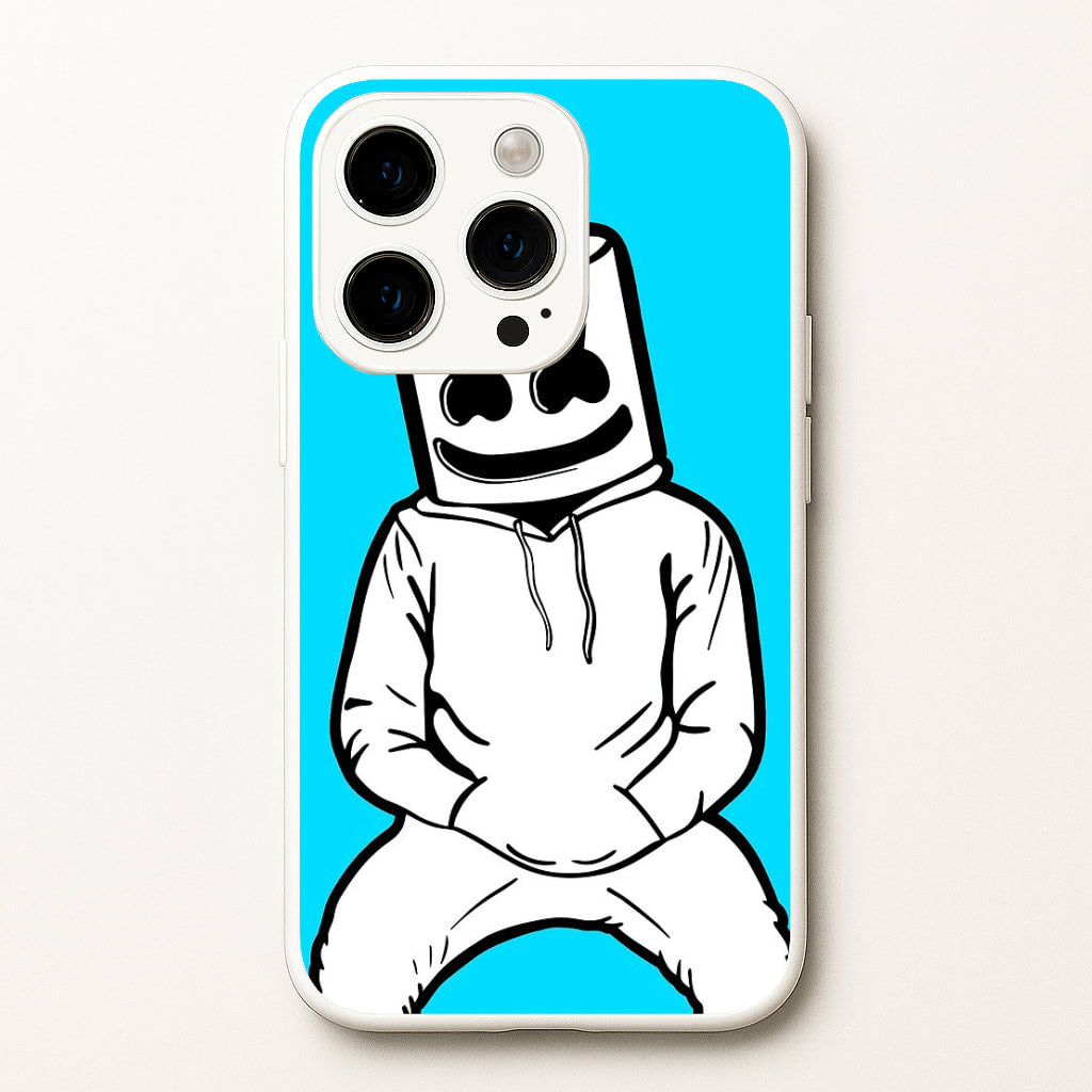 Blue White Helmet DJ  - Marshmello Phone Case for iPhone 14 Pro