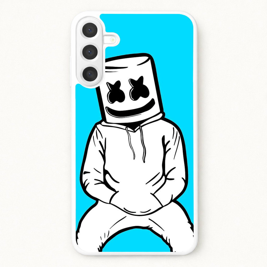 Blue White Helmet DJ Phone Case for Galaxy A37