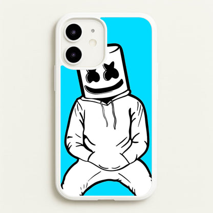 Blue White Helmet DJ  - Marshmello Phone Case for iPhone 12 / 12 Pro