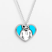Blue White Helmet DJ Necklace 3
