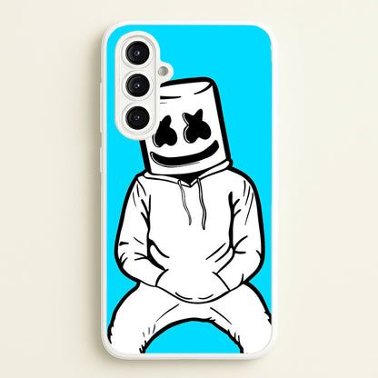 Blue White Helmet DJ  - Marshmello Phone Case for Galaxy A16