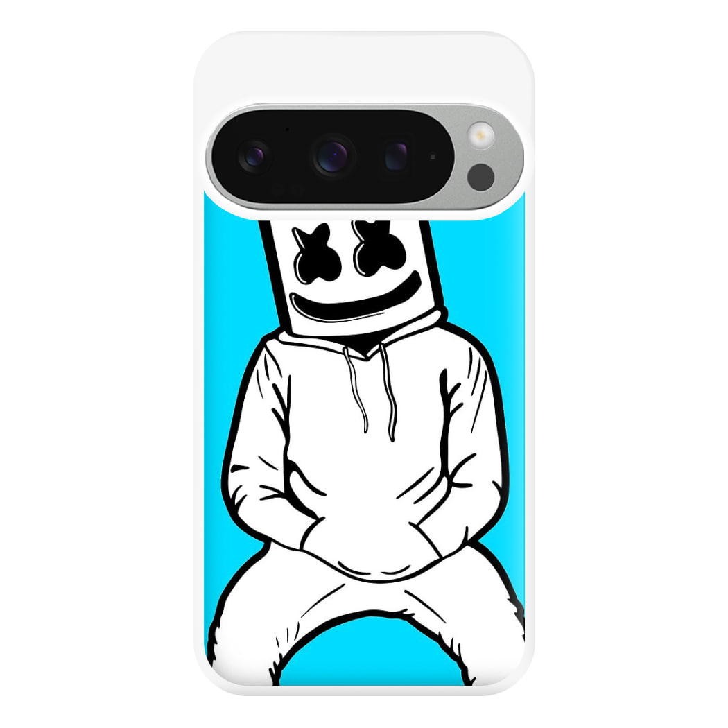 Blue White Helmet DJ Phone Case for Google Pixel 9 Pro XL