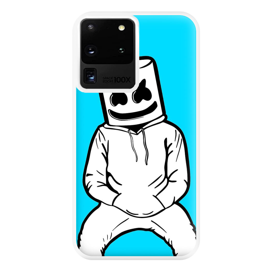 Blue White Helmet DJ Phone Case for Galaxy S20 Ultra