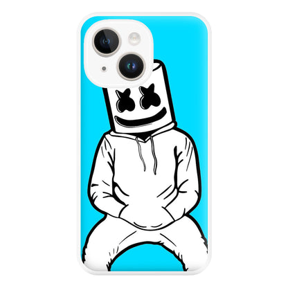 Blue White Helmet DJ Phone Case for iPhone 14 Plus