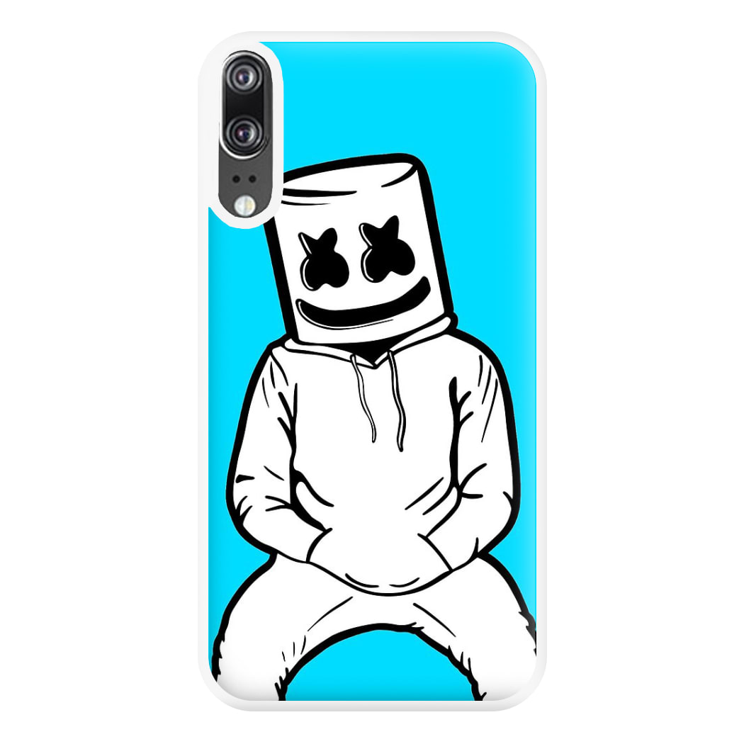 Blue White Helmet DJ Phone Case for Huawei P20