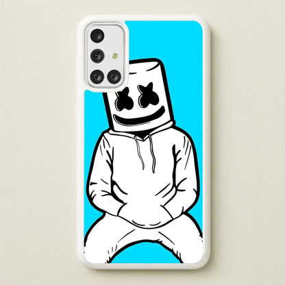 Blue White Helmet DJ  - Marshmello Phone Case for Galaxy A71