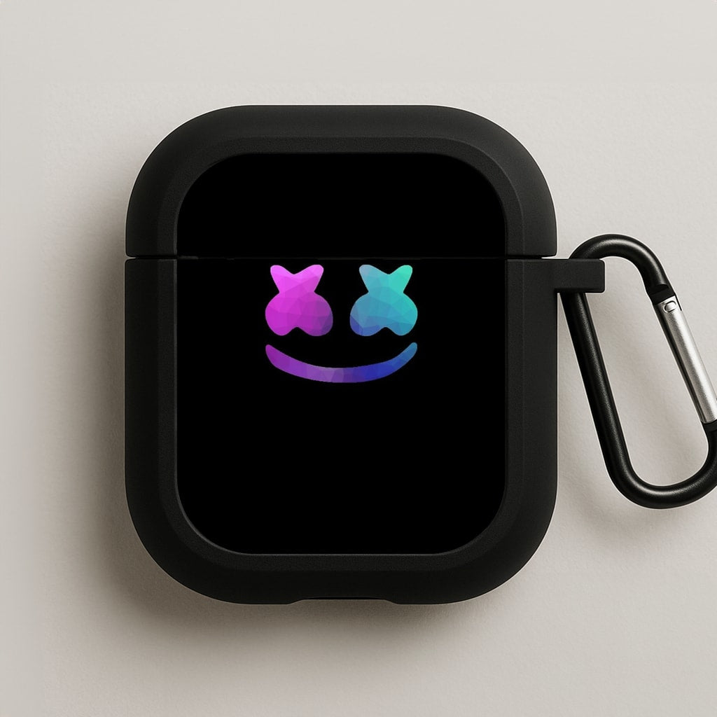 Black White Helmet DJ AirPods Case