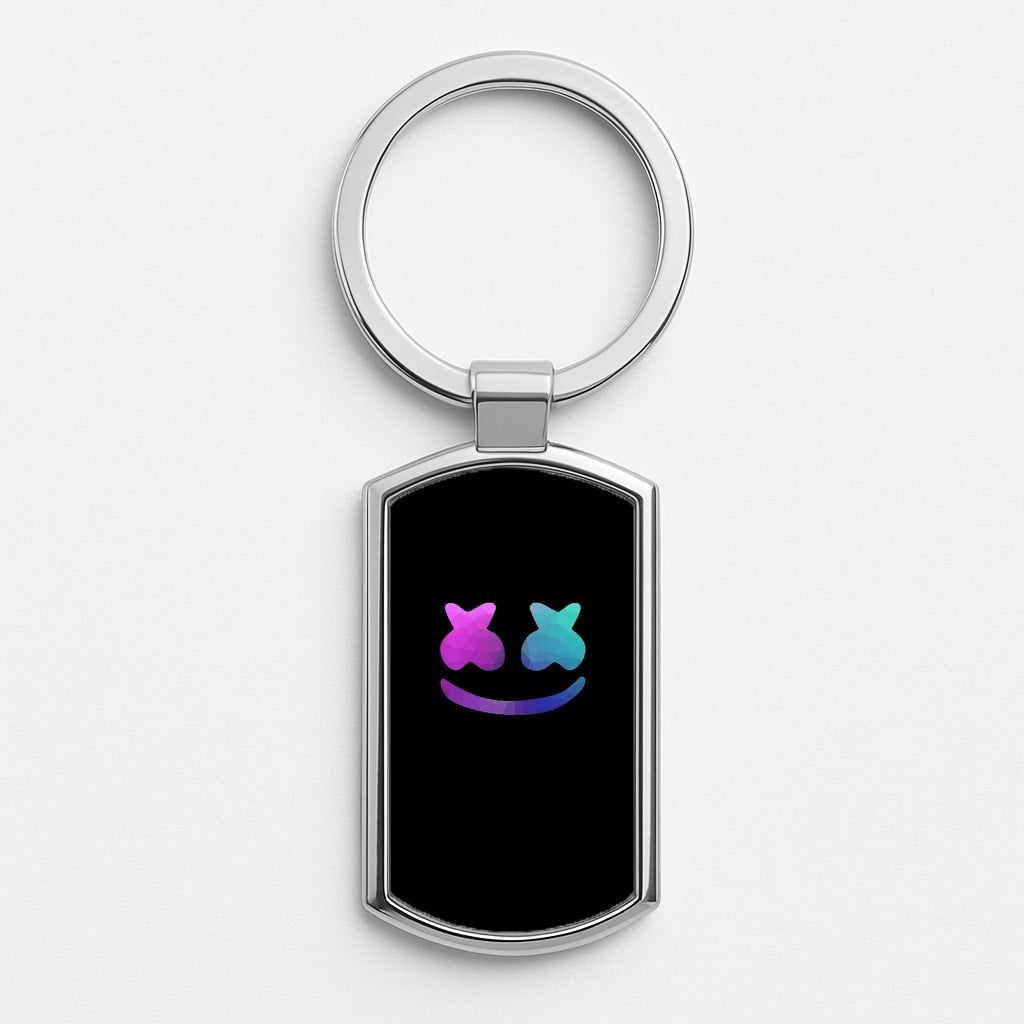 Black White Helmet DJ Luxury Keyring