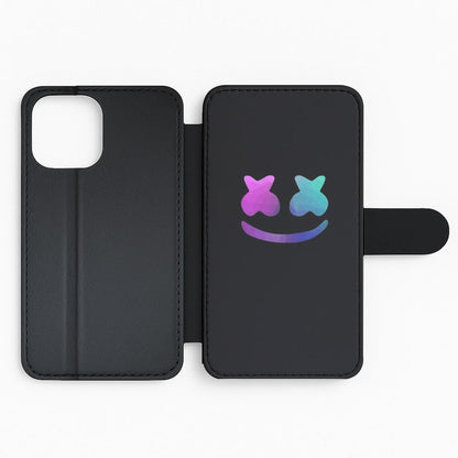 Black White Helmet DJ Flip Phone Case