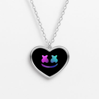 Black White Helmet DJ Necklace