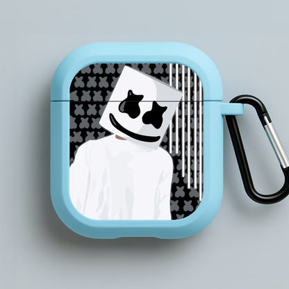Stars And Stripes - White Helmet DJ Blue AirPods Case