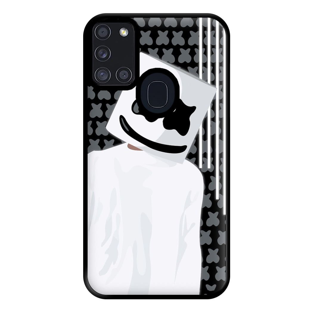 Stars And Stripes - White Helmet DJ Phone Case for Galaxy A21s