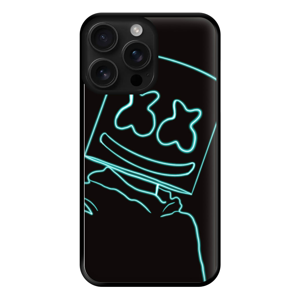 Black White Helmet DJ Neon Phone Case