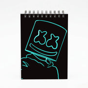 Black White Helmet DJ Neon Notebook 4
