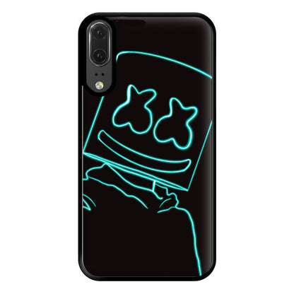 Black White Helmet DJ Neon Phone Case for Huawei P20