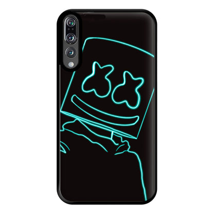 Black White Helmet DJ Neon Phone Case for Huawei P20 Pro