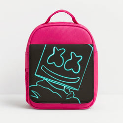 Black White Helmet DJ Neon Lunchbox - Pink