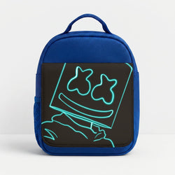 Black White Helmet DJ Neon Lunchbox - Blue