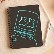 Black White Helmet DJ Neon Notebook 3