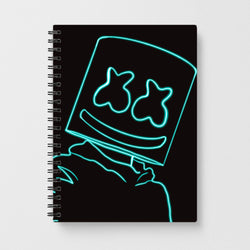 Black Marshmello Neon Notebook