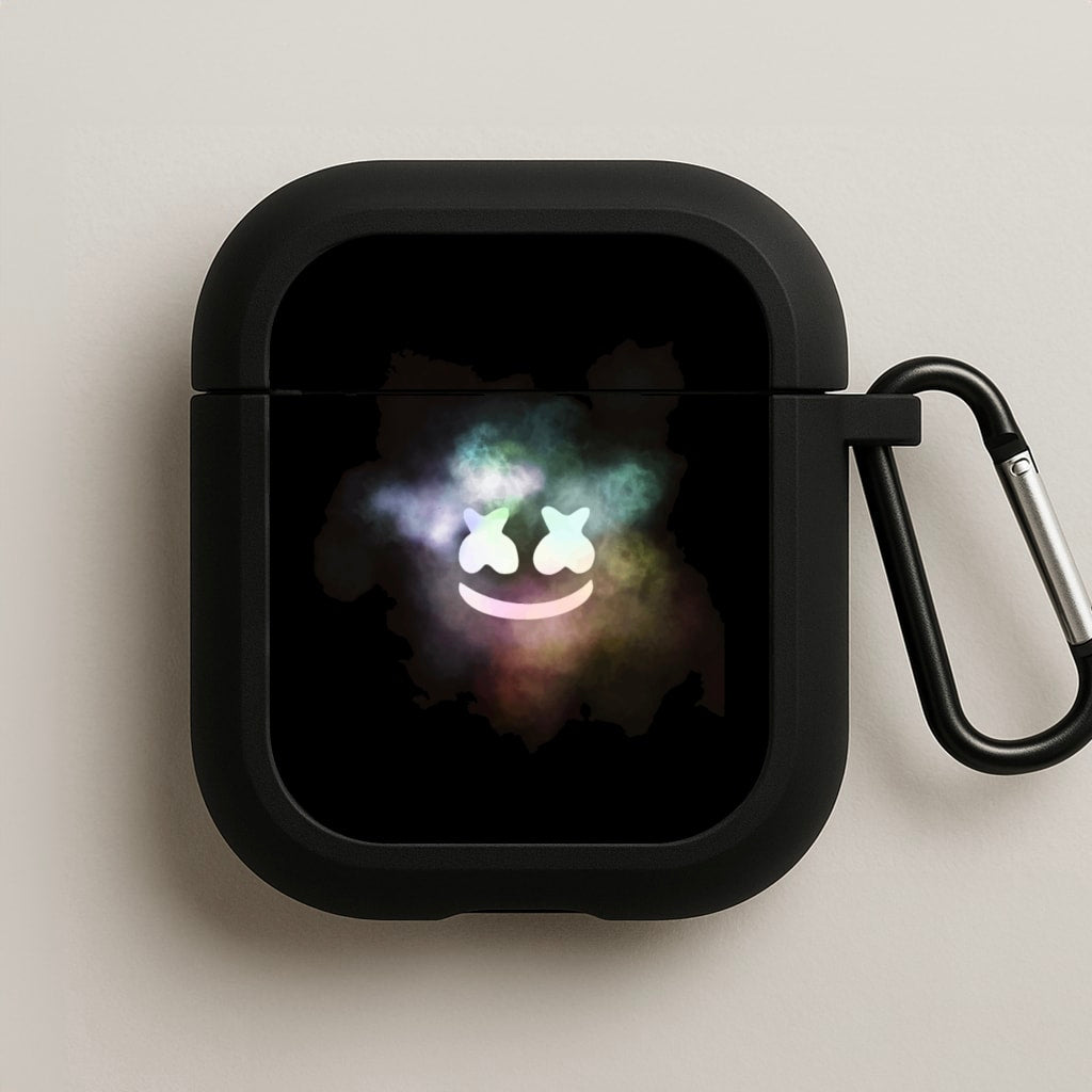 Black White Helmet DJ Smoke AirPods Case