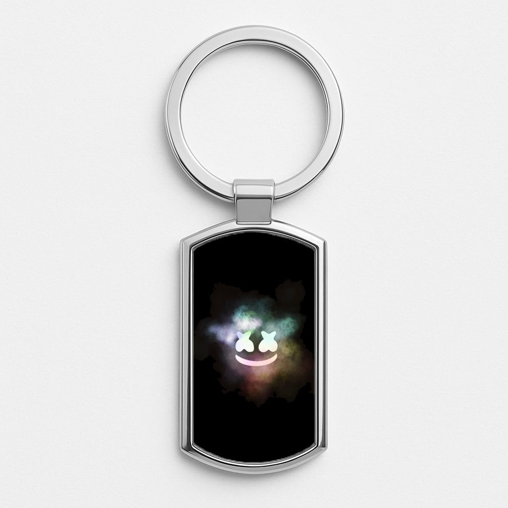Black White Helmet DJ Smoke Luxury Keyring