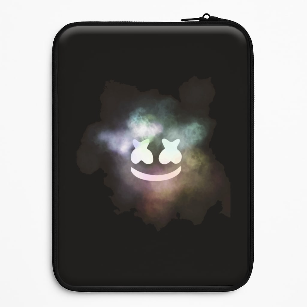 Black White Helmet DJ Smoke Laptop Sleeve