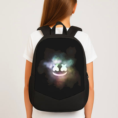 Black White Helmet DJ Smoke Large School Bag