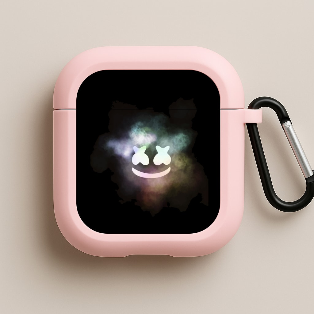 Black White Helmet DJ Smoke Pink AirPods Case