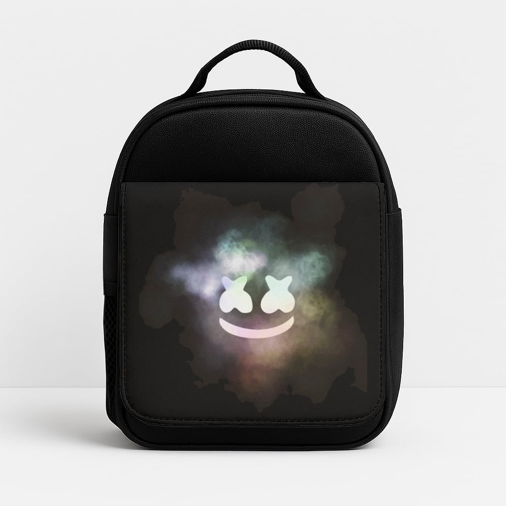 Black White Helmet DJ Smoke Insulated Lunchbox