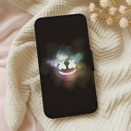 Blue Marshmello Waves Wallet Phone Case