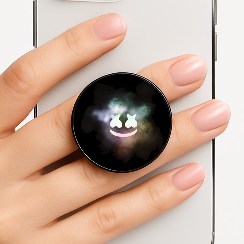 Black White Helmet DJ Smoke Phone Grip
