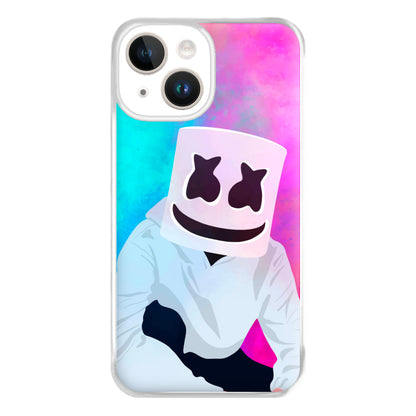 Rainbow White Helmet DJ Phone Case for iPhone 14