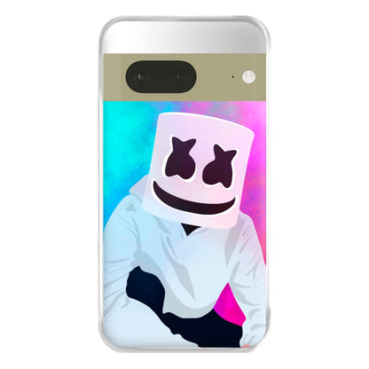 Rainbow White Helmet DJ Phone Case for Google Pixel 7a