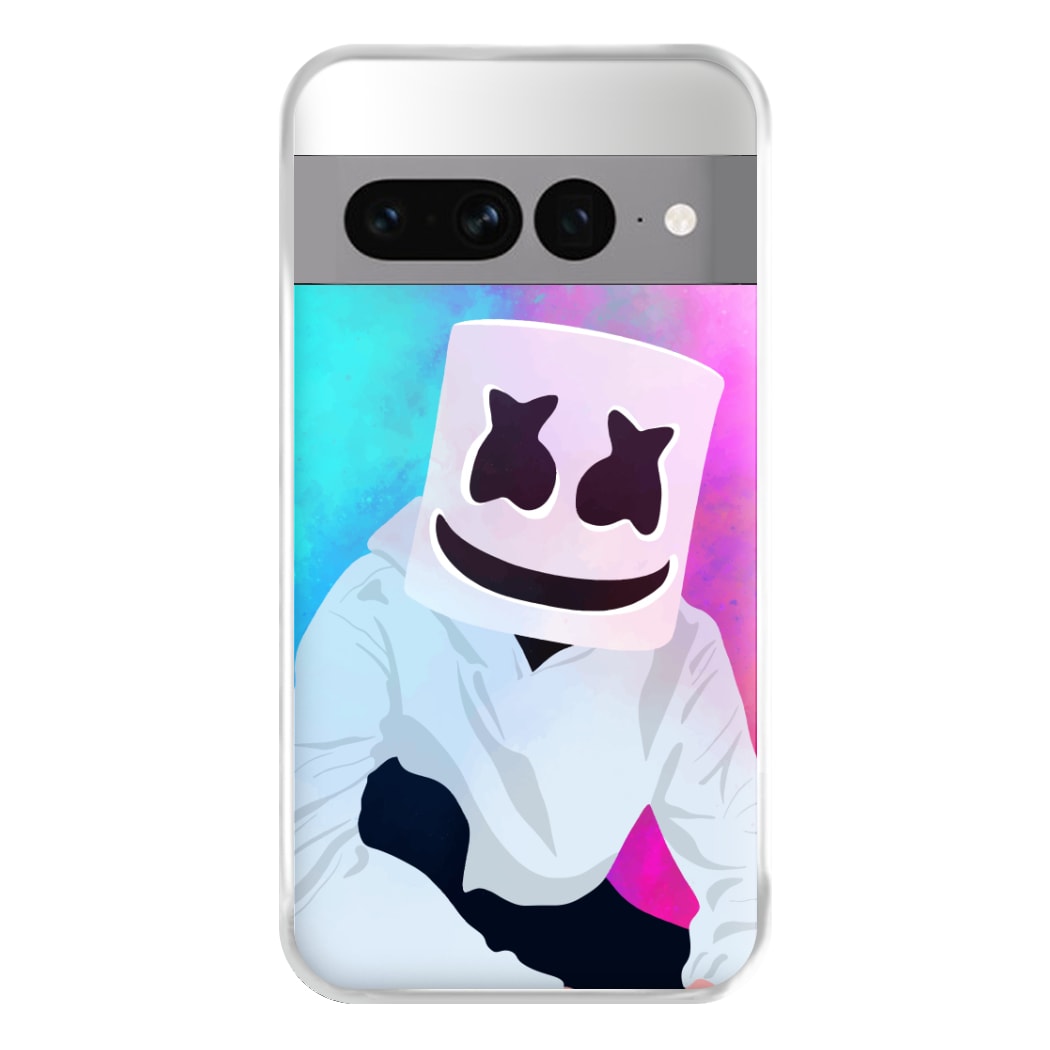 Rainbow White Helmet DJ Phone Case for Google Pixel 7 Pro