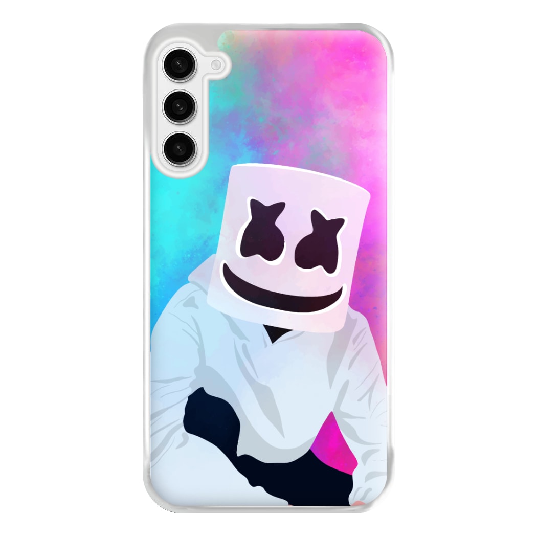 Rainbow White Helmet DJ Phone Case for Galaxy S23FE