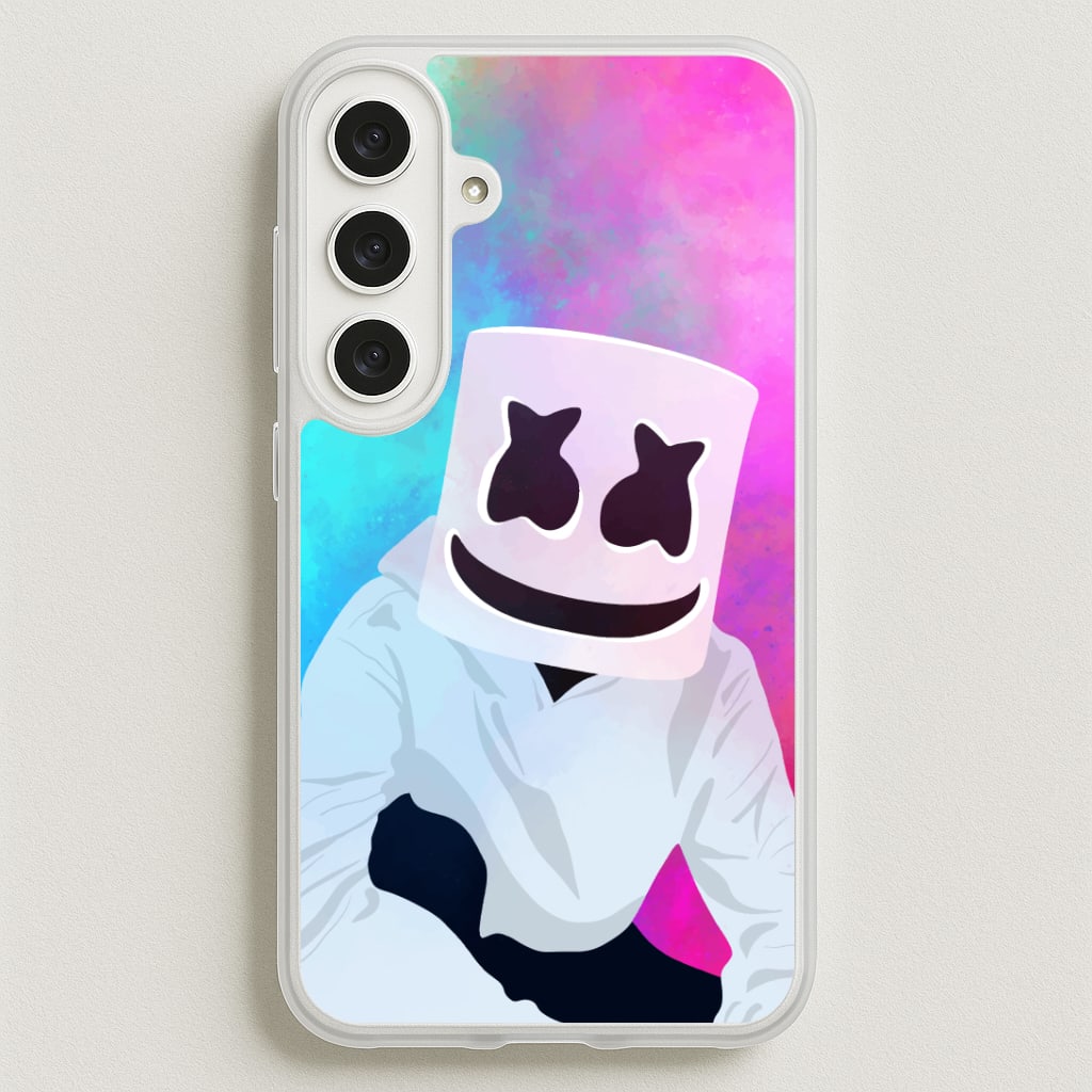 Rainbow White Helmet DJ Phone Case for Galaxy S25FE