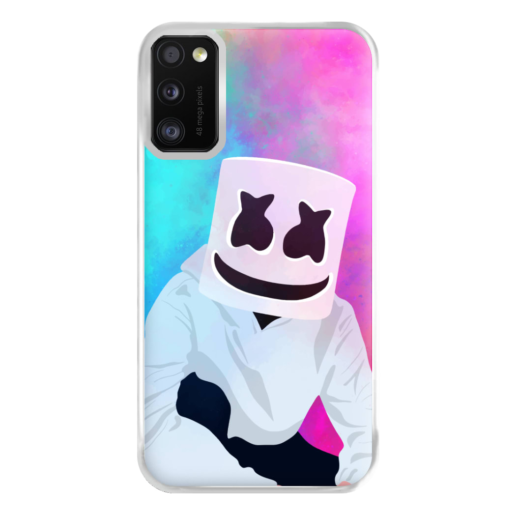 Rainbow White Helmet DJ Phone Case for Galaxy A41